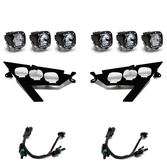 Polaris S1 Triple LED Headlight Kit - Polaris 2020-23 RZR Pro XP; 2022 RZR Pro R/Turbo R